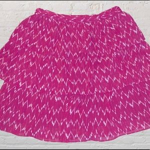 GAP Multi Layered Ruffle & Chevron Printed Skirt